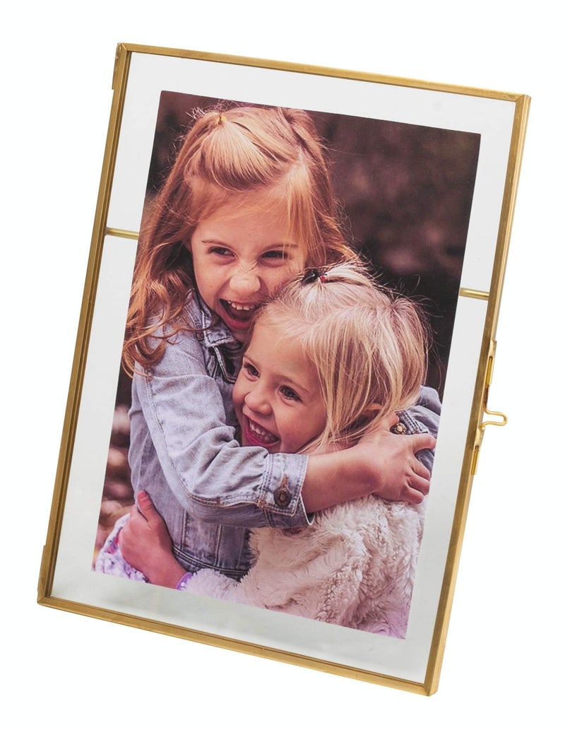 Levilan 6x8 Vintage Style Antique Gold Picture Frames Family Photo Frame with Pressed Glass, Brass Golden Color(Vertical) (6 x 8 in) - Image 2